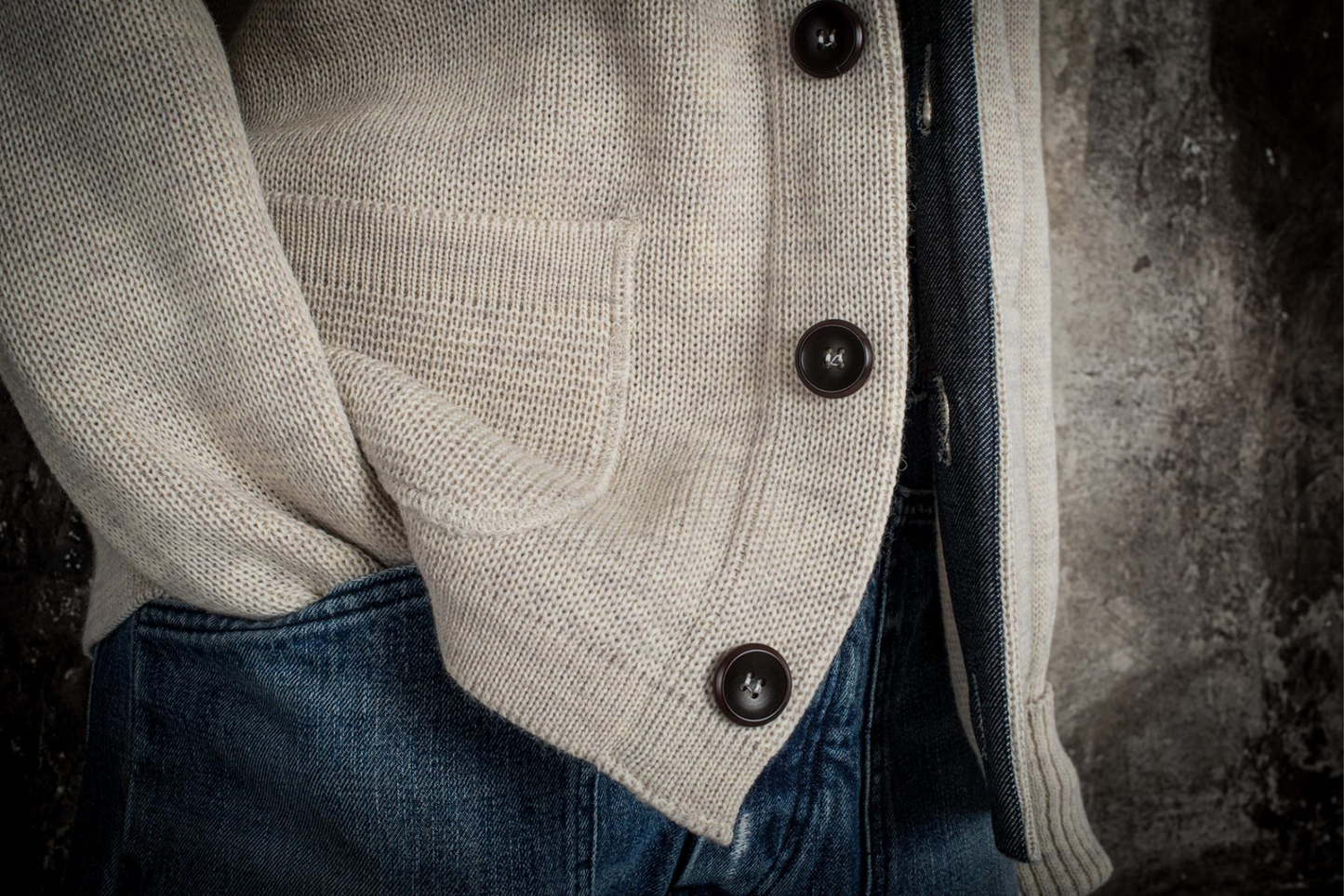 FLEURS DE BAGNE CARDIGAN L'ENFANT DU MALHEUR naturel