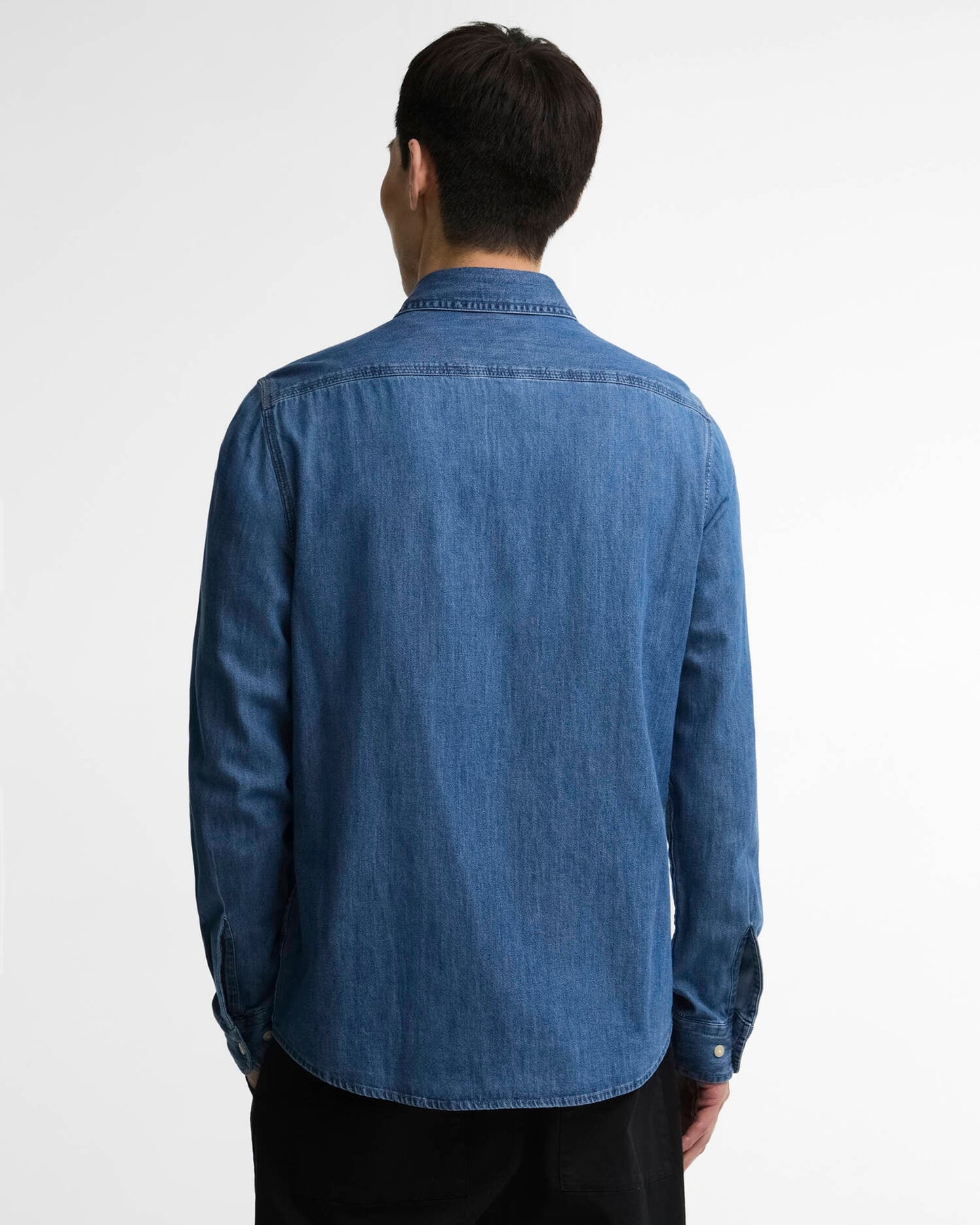 BARBOUR - Dufton Denim Long Sleeved Shirt MID INDIGO
