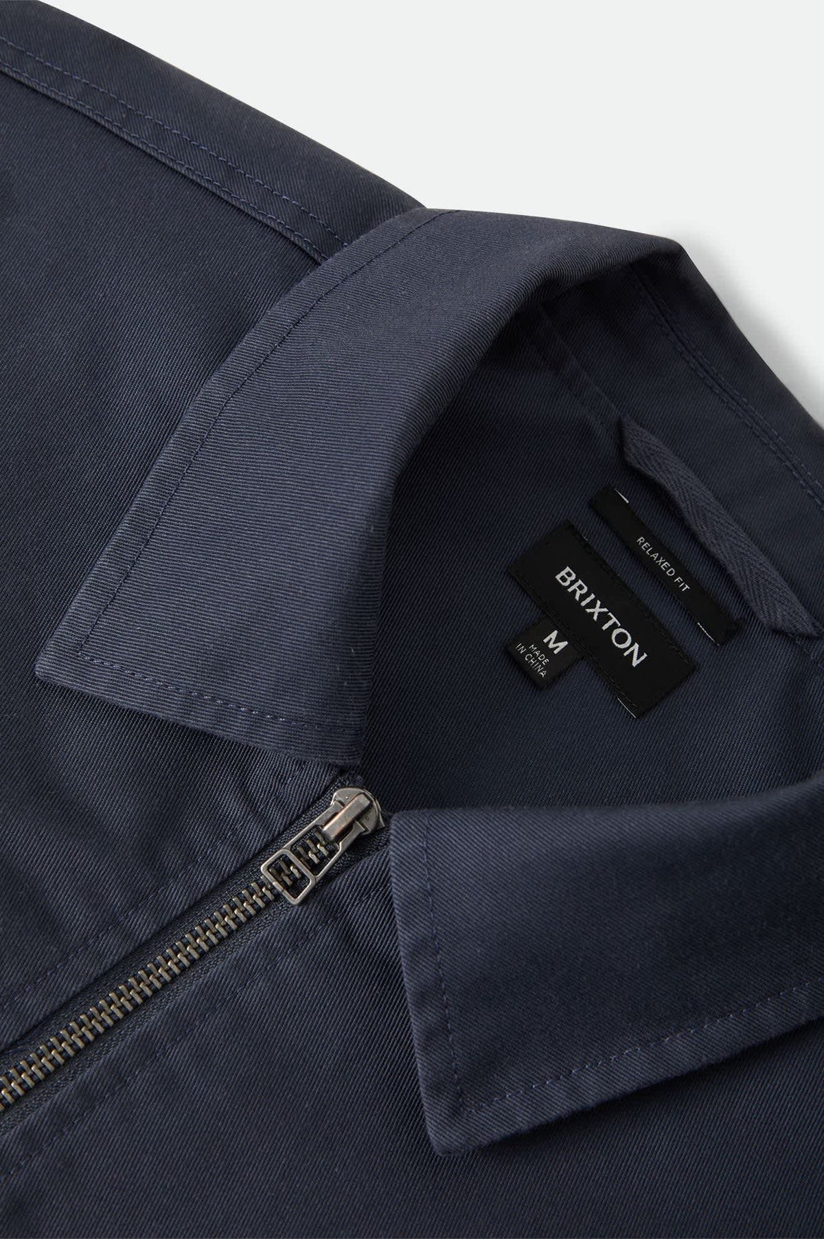 BRIXTON - Trademark Lightweight Garage Zip Jacket NAVY washed