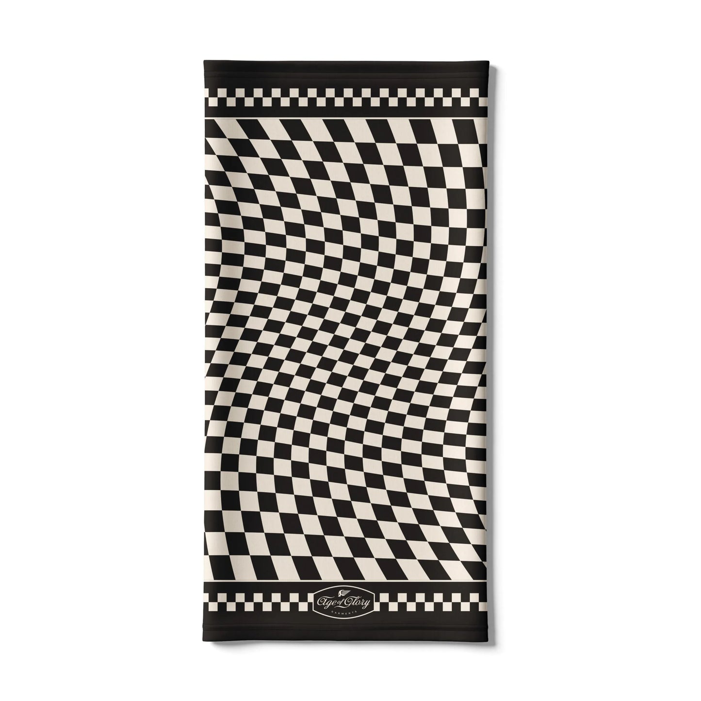 Age of Glory - Tour de cou Hiver Twisted Checkers Noir / Blanc