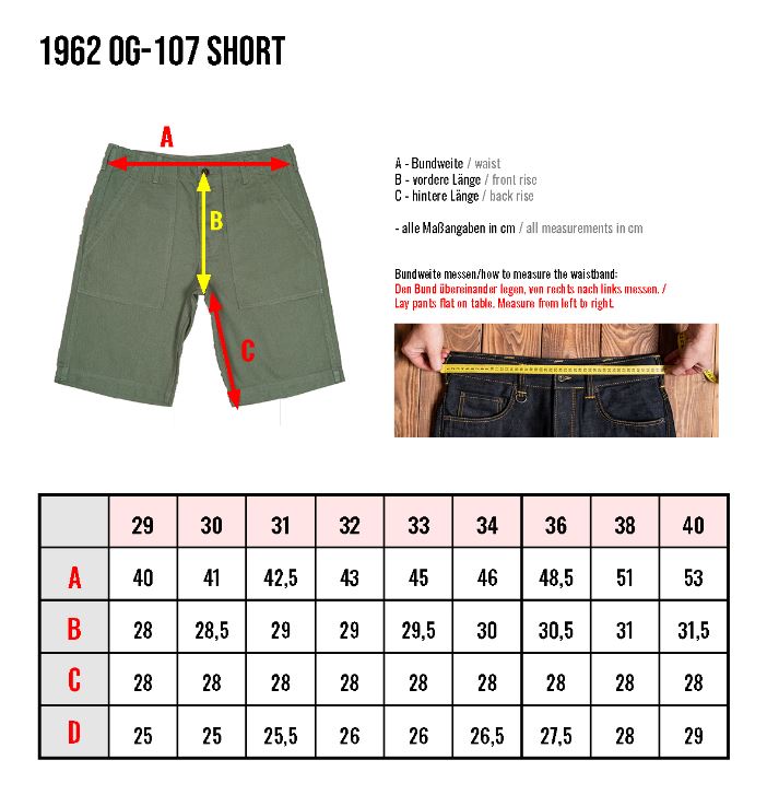 PIKE BROTHERS 1962-OG 107 SHORT NAVY
