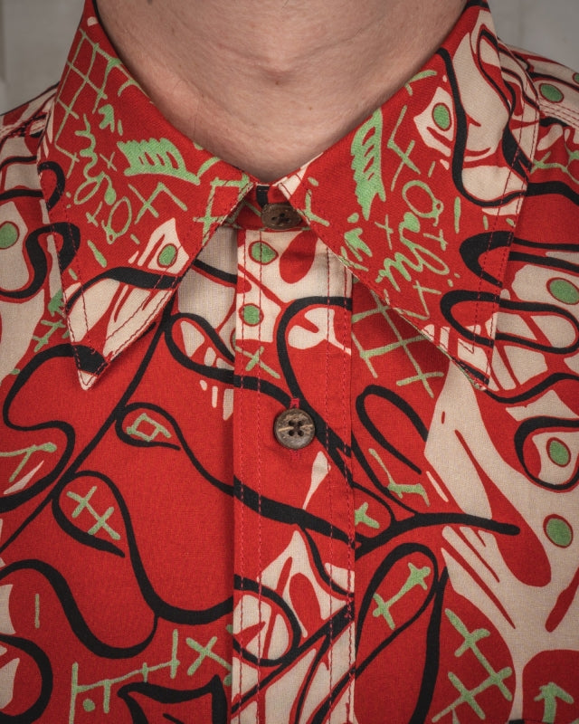 PIKE BROTHERS 1948 SURF SHIRT KAHOOLAWE RED 