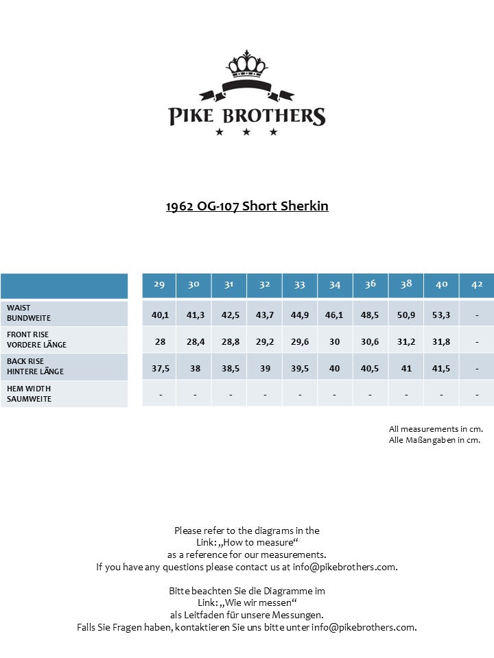 PIKE BROTHERS 1962 OG-107 SHORT SHERKIN GREY