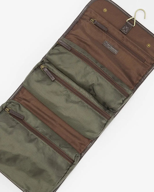 Barbour - Trousse de toilette suspendue cirée