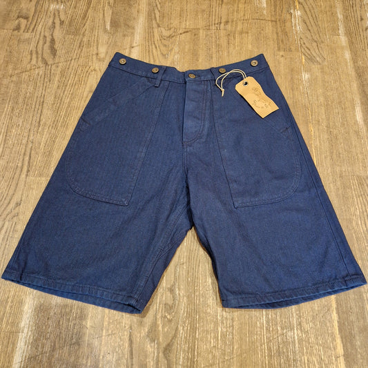 FLEURS DE BAGNE  SHORT CARGO METIS COTON HBT NAVY