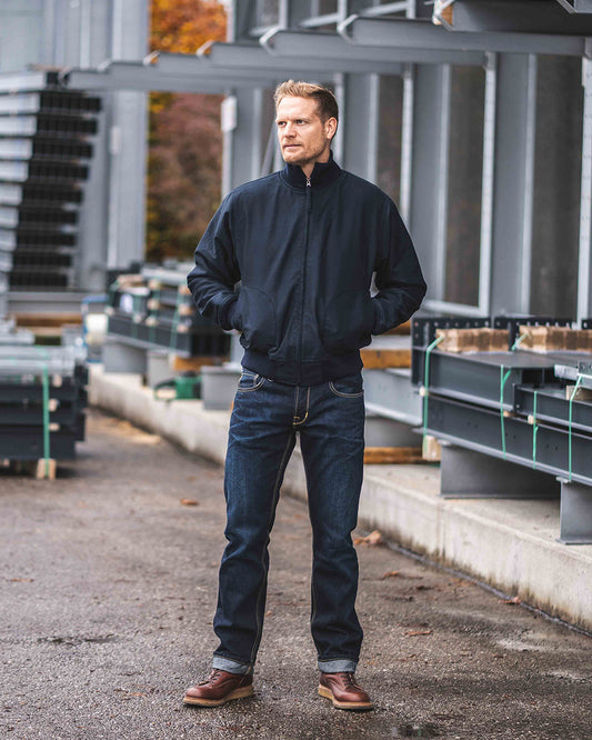 PIKE BROTHERS - 1942 Deck Zip Jacket Dark Blue