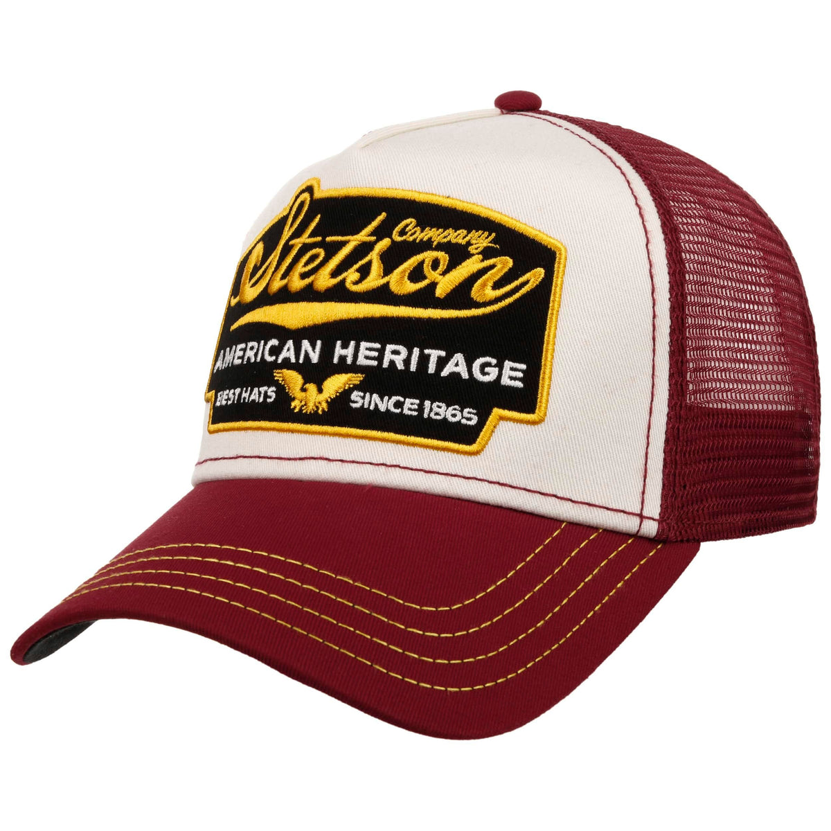 STETSON - Trucker Cap American Heritage BORDEAUX