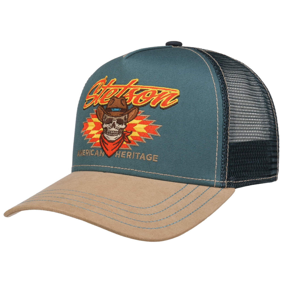STETSON - Trucker Western Skull