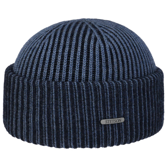 STETSON - Beanie Merino Wool blue