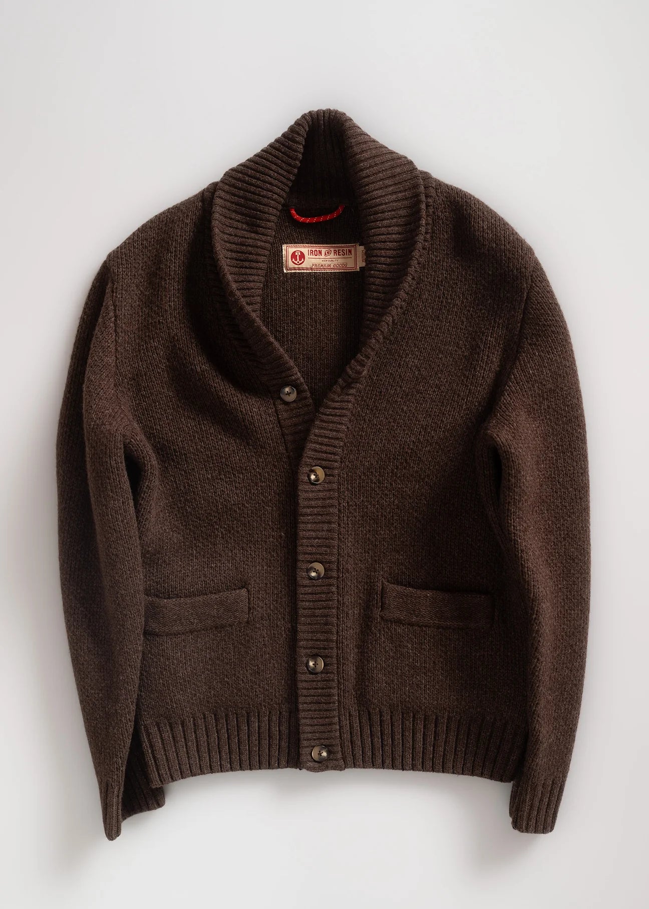 IRON AND RESIN - CABIN SHAWL Cardigan brown