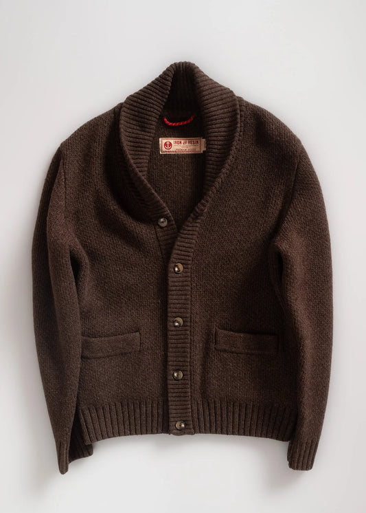 IRON AND RESIN - CABIN SHAWL Cardigan brown