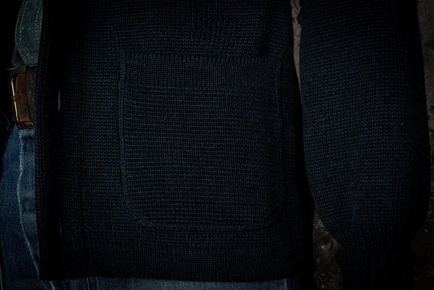 FLEURS DE BAGNE CARDIGAN L'ENFANT DU MALHEUR indigo