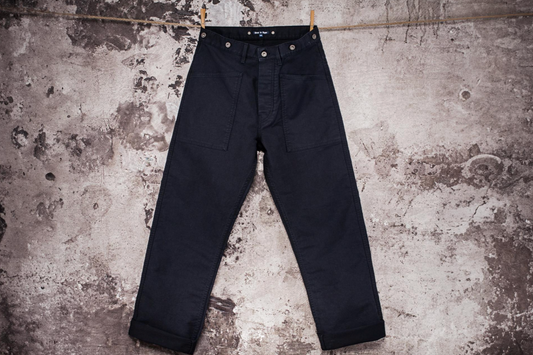 FLEURS DE BAGNE - LE PANTALON "PENITENCIER MOLESKINE BLACK
