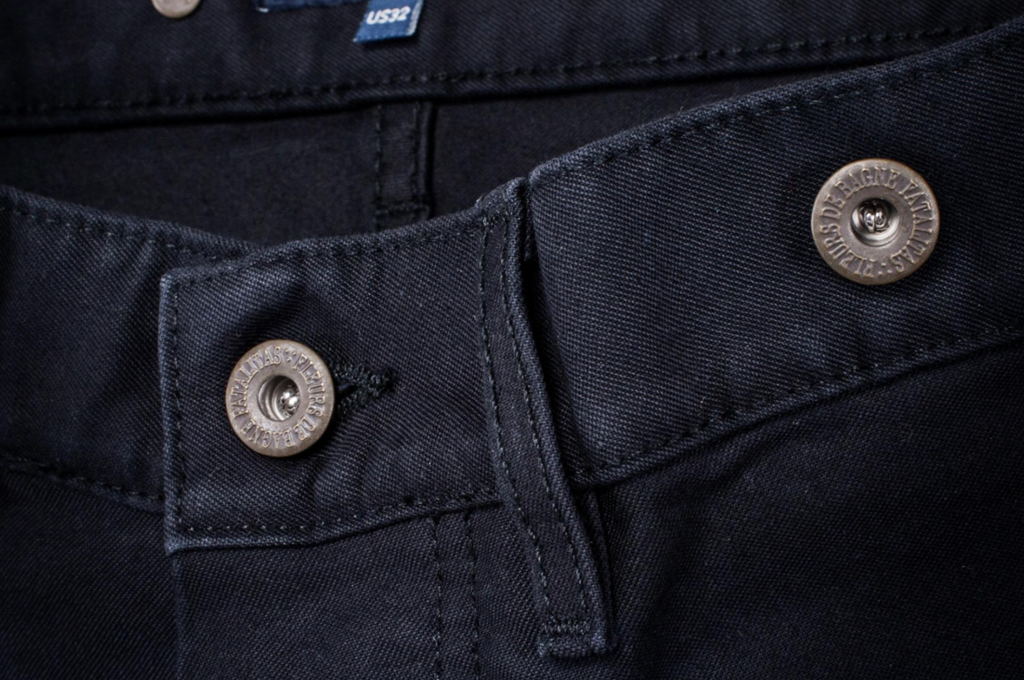 FLEURS DE BAGNE - LE PANTALON "PENITENCIER MOLESKINE BLACK