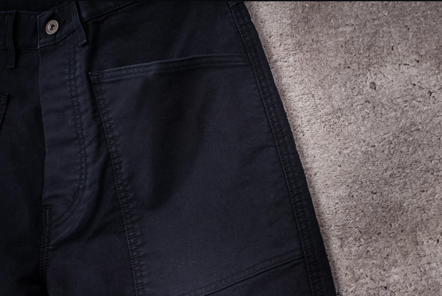 FLEURS DE BAGNE - LE PANTALON "PENITENCIER MOLESKINE BLACK