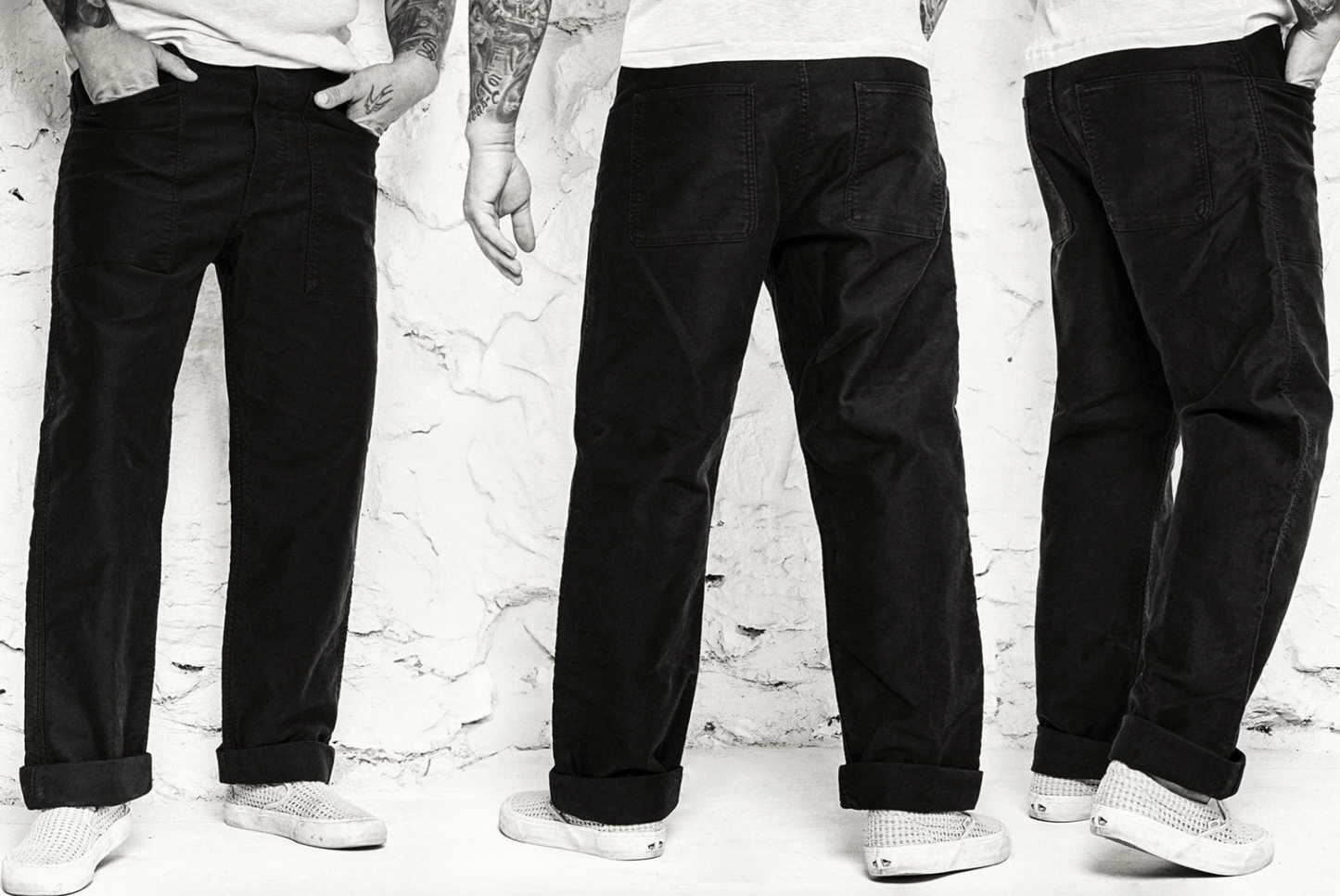 FLEURS DE BAGNE - LE PANTALON "PENITENCIER MOLESKINE BLACK