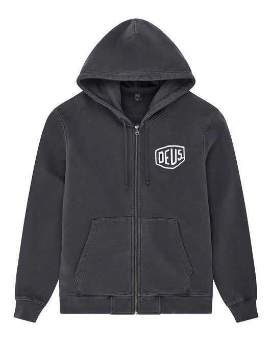 Deus ex Machina - Shield Garment Dyed Zip Hoodie