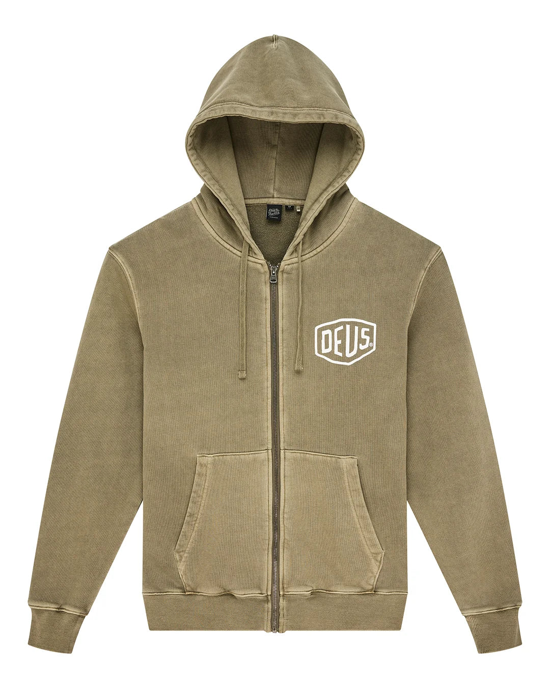 Deus ex Machina - Shield Garment Dyed Zip Hoodie green