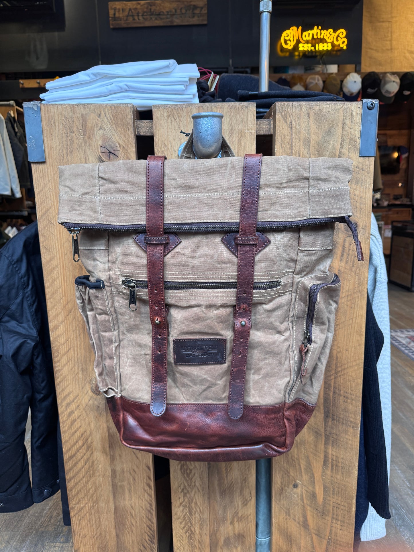 DAYTONA 73 - Mercado Sac a dos en toile cirée