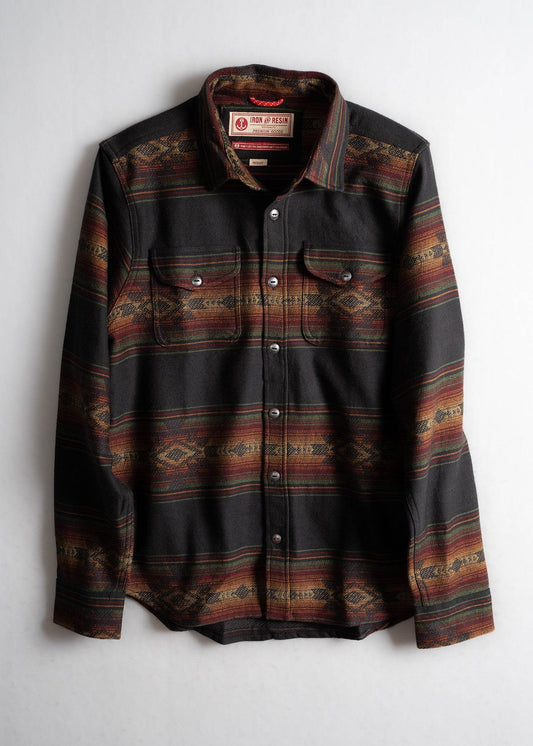 IRON AND RESIN - Klamath Flannel Shirt black