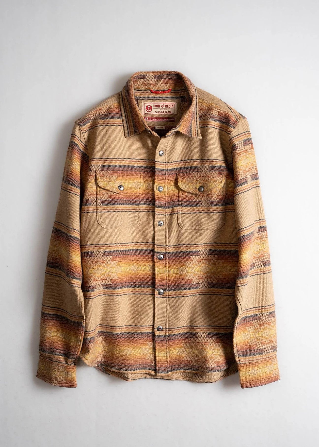 IRON AND RESIN - Klamath Flannel Shirt Naturel