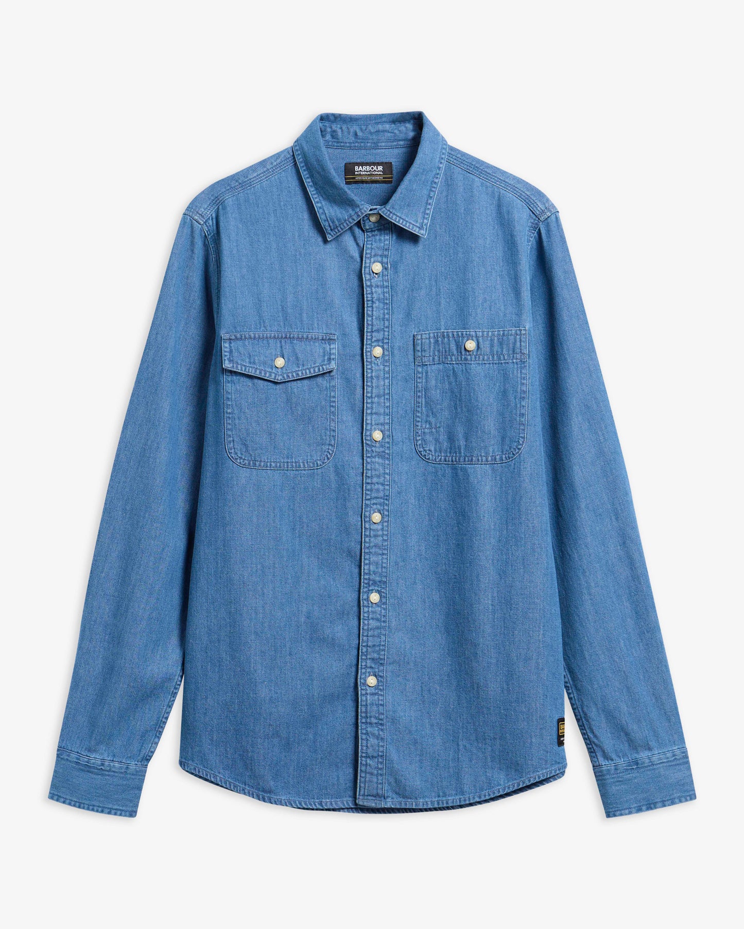BARBOUR - Dufton Denim Long Sleeved Shirt MID INDIGO