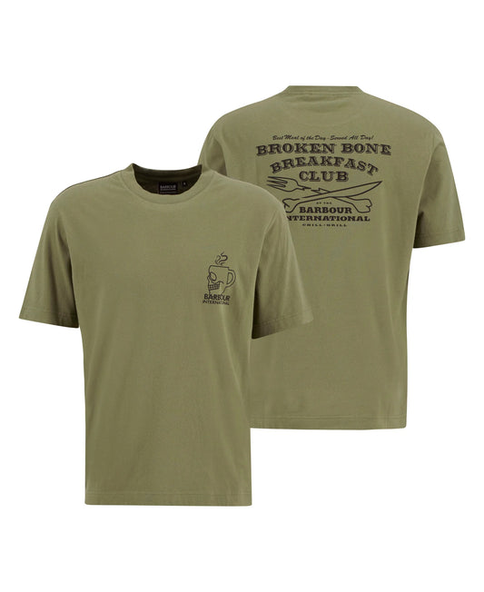 Barbour -  STAITHES GRAPHIC T-SHIRT olvine