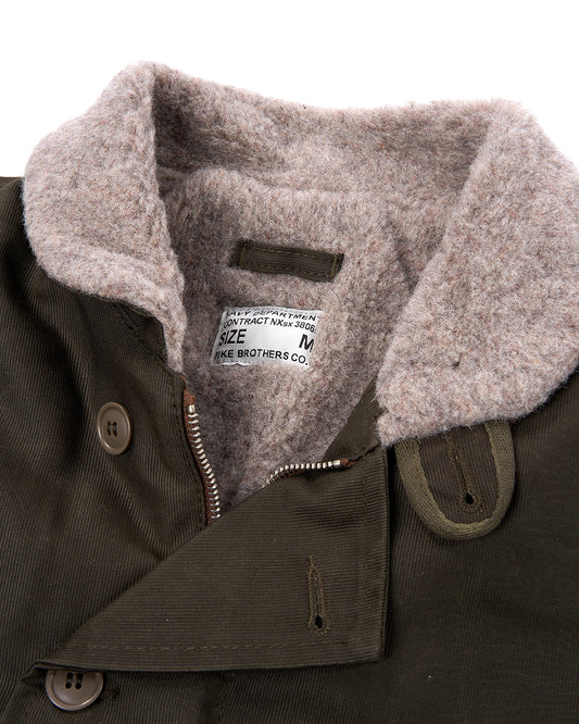 PIKE BROTHERS - 1944 N1 Deck Jacket Waxed Olive