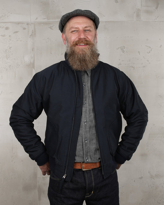 PIKE BROTHERS - 1942 Deck Zip Jacket Dark Blue
