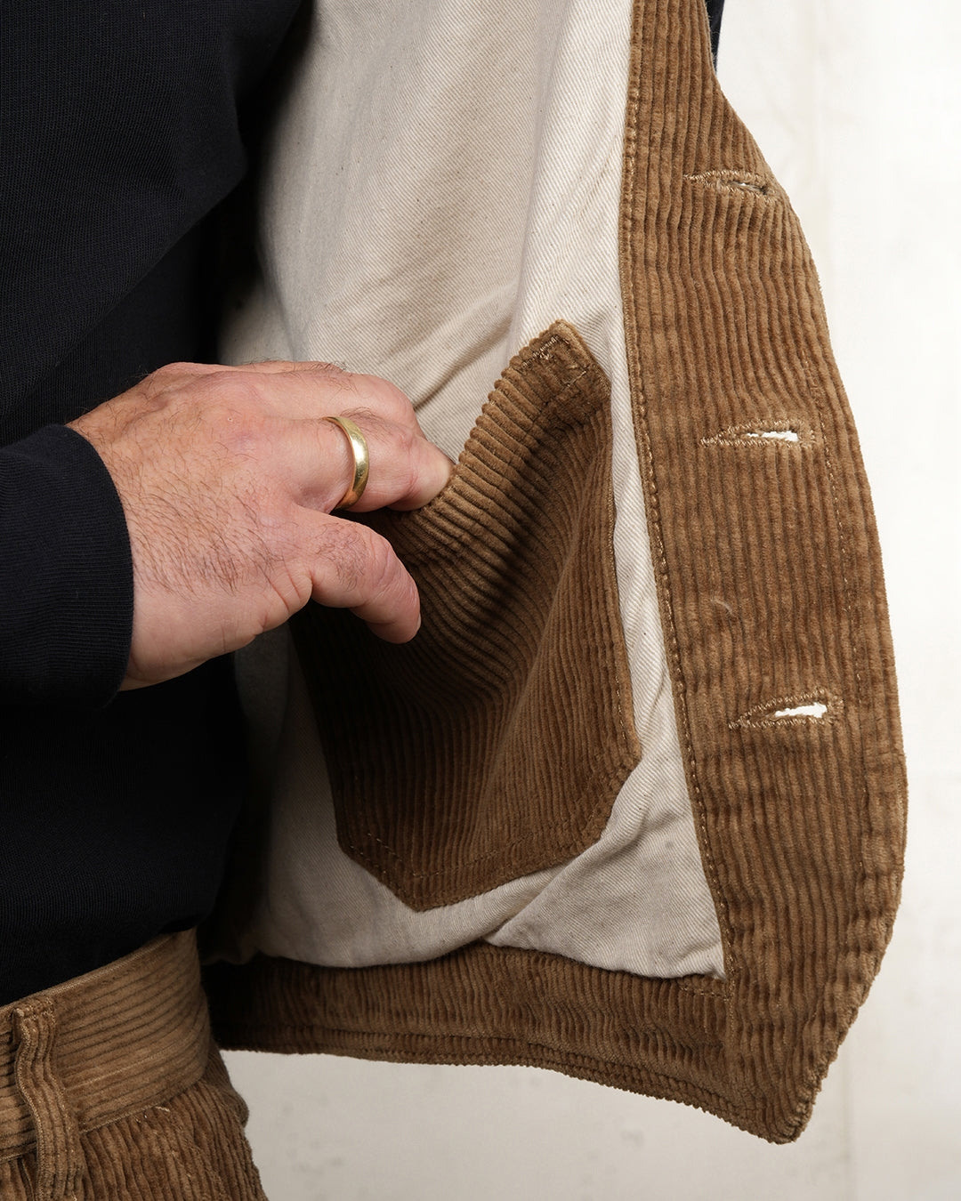 PIKE BROTHERS - 1937 ROAMER VEST Light Brass Cord