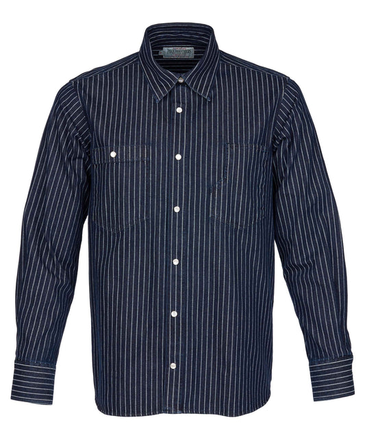 PIKE BROTHERS - 1937 ROAMER SHIRT Blue Wabash DENIM