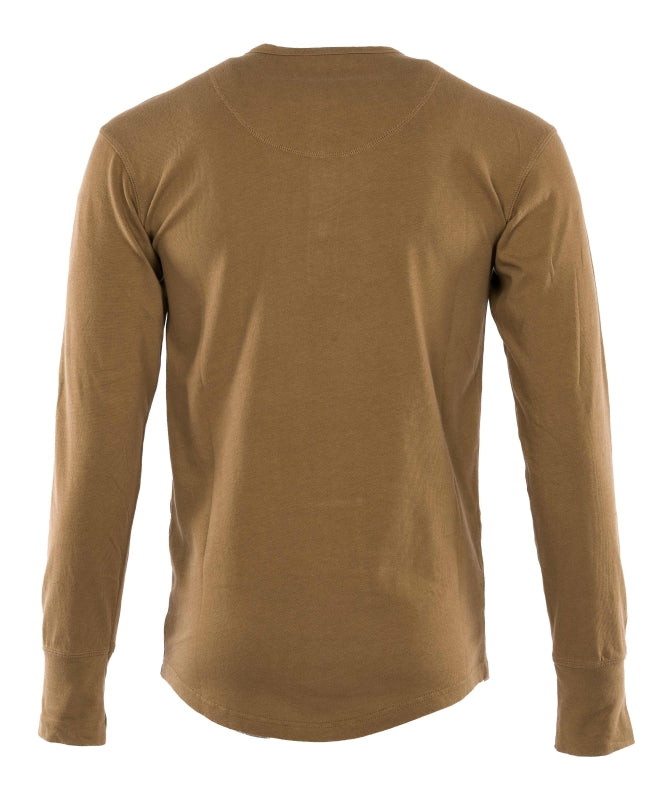 PIKE BROTHERS 1927 HENLEY SHIRT LONG SLEEVE MOJAVE BROWN
