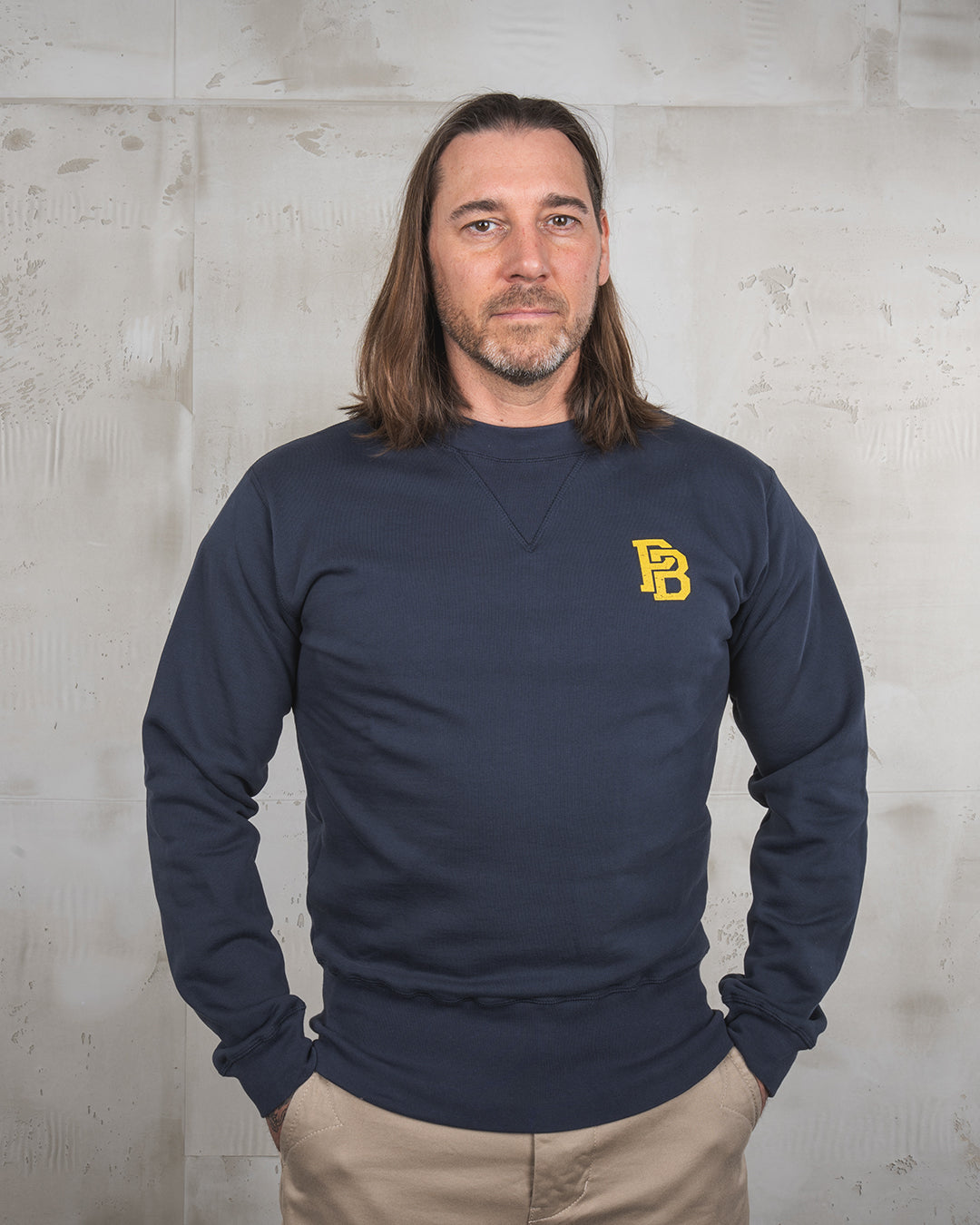 PIKE BROTHERS - 1945 Logo Sweater Navy