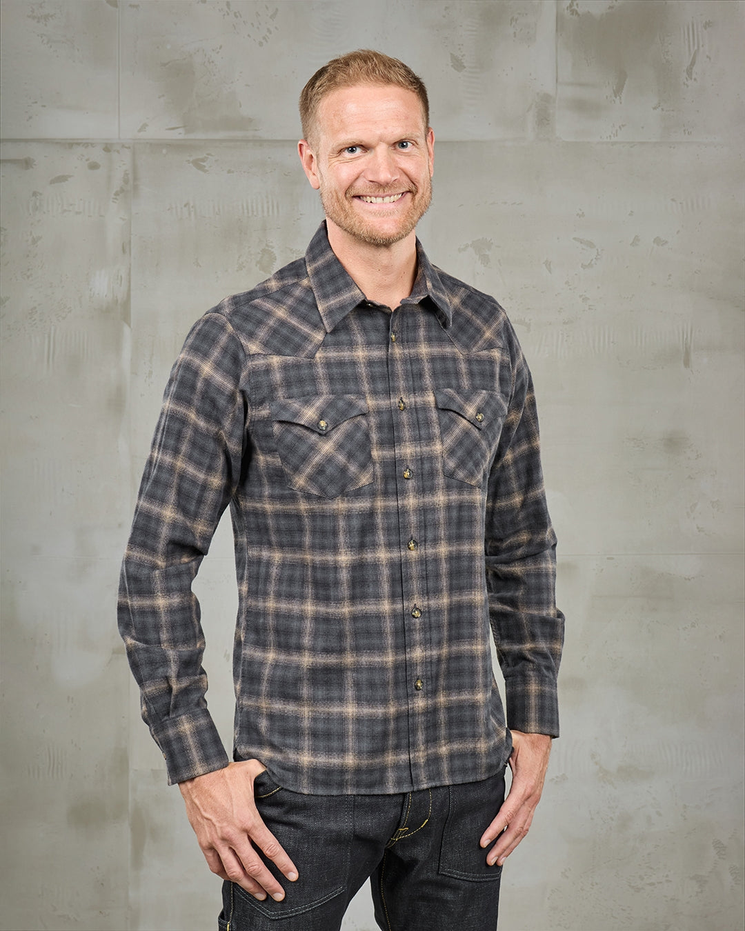 PIKE BROTHERS- 1952 Rider Shirt Saddle Blue