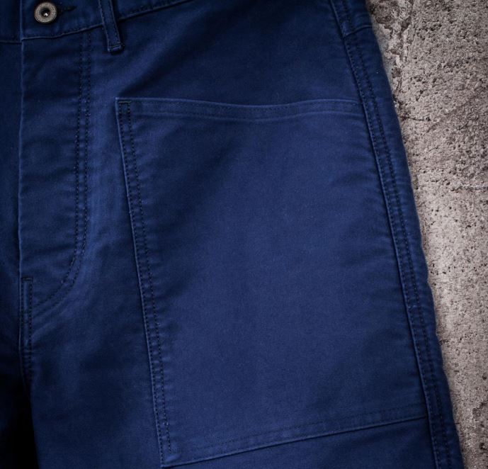 FLEURS DE BAGNE LE PANTALON "PENITENCIER MOLESKINE BLEU"