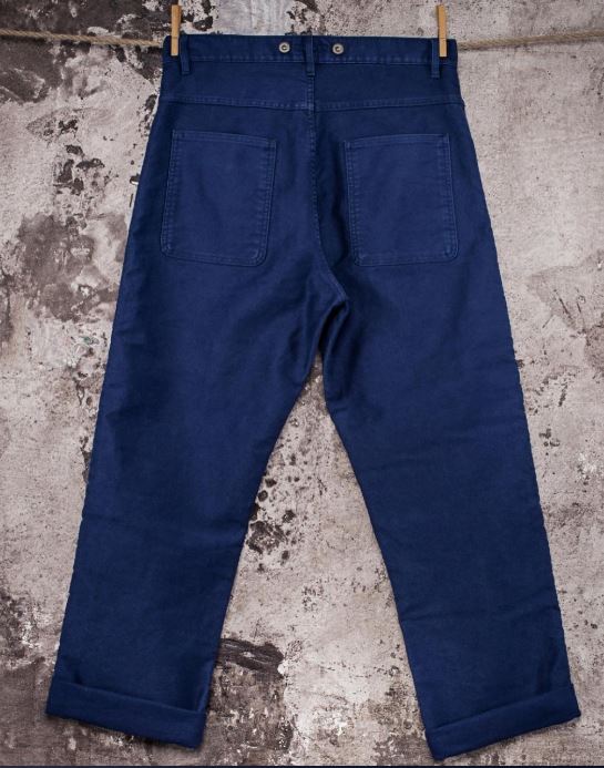 FLEURS DE BAGNE LE PANTALON "PENITENCIER MOLESKINE BLEU"