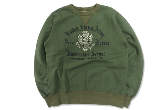 BUZZ RICKSON - Crew Neck U.S.Army Air Forces Bomb. School - GREEN