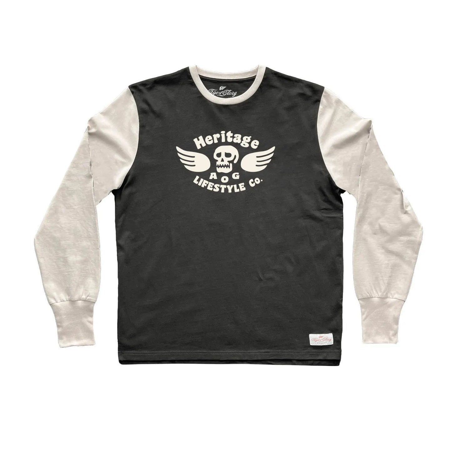 Age of Glory - Tee-shirt Genuine Manche-longues Noir Délavé