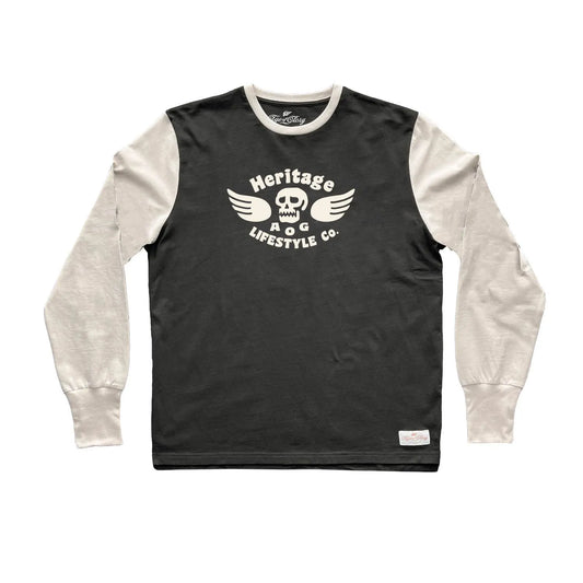 Age of Glory - Tee-shirt Genuine Manche-longues Noir Délavé