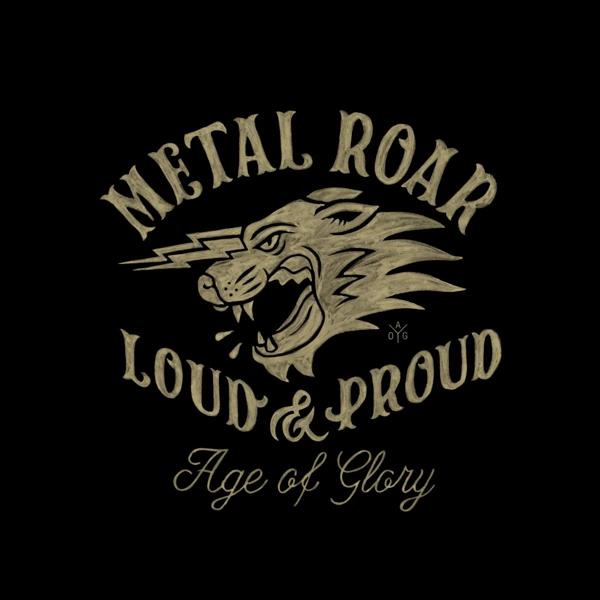 Age of Glory - Metal Roar Tee Washed Black