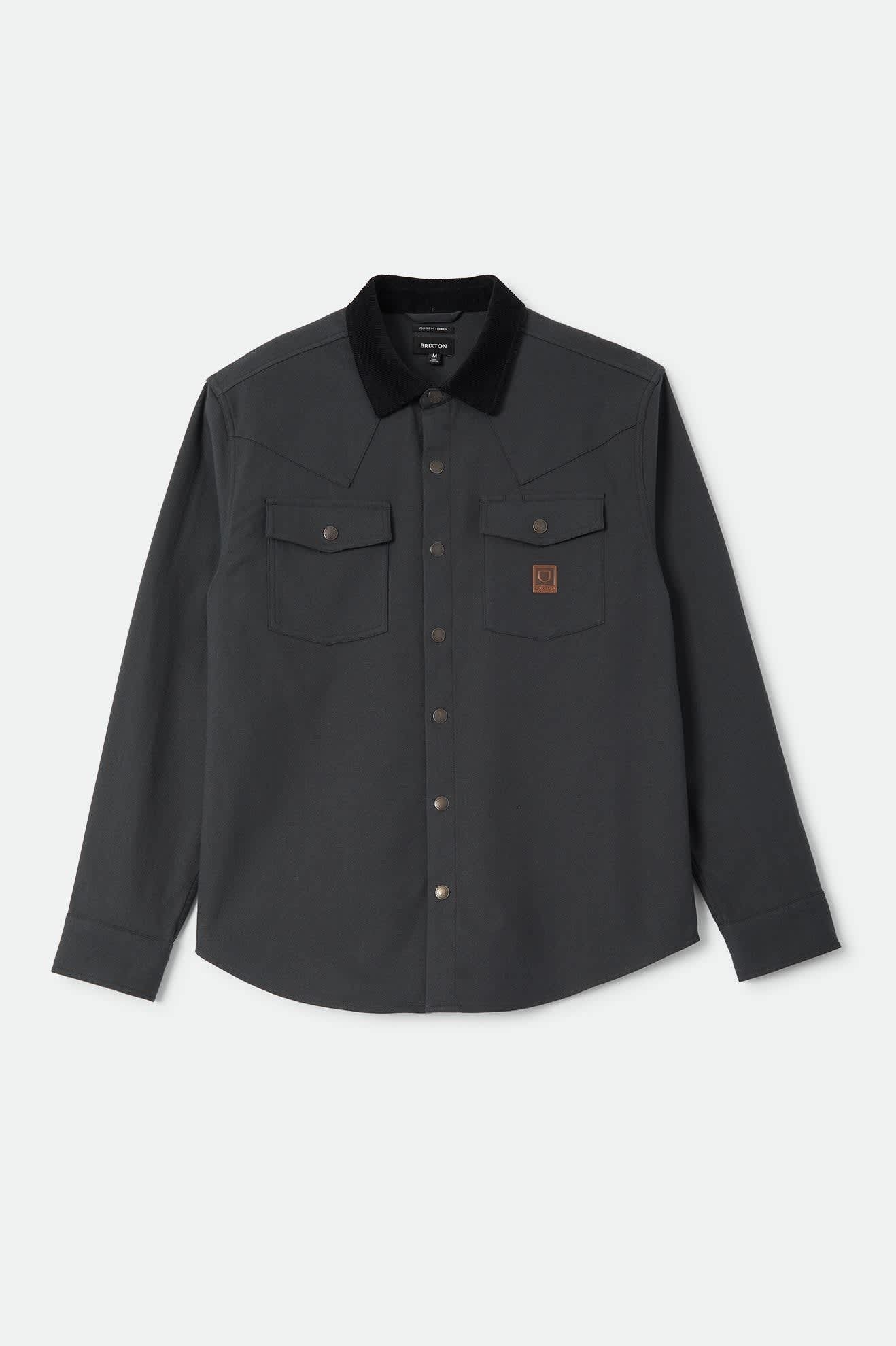 BRIXTON - Bowery Builders Ranch Performance Flannel black