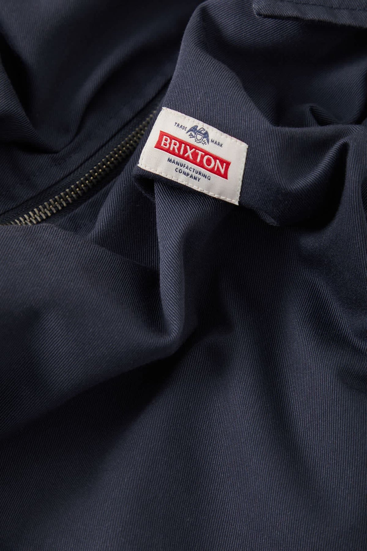 BRIXTON - Trademark Lightweight Garage Zip Jacket NAVY washed