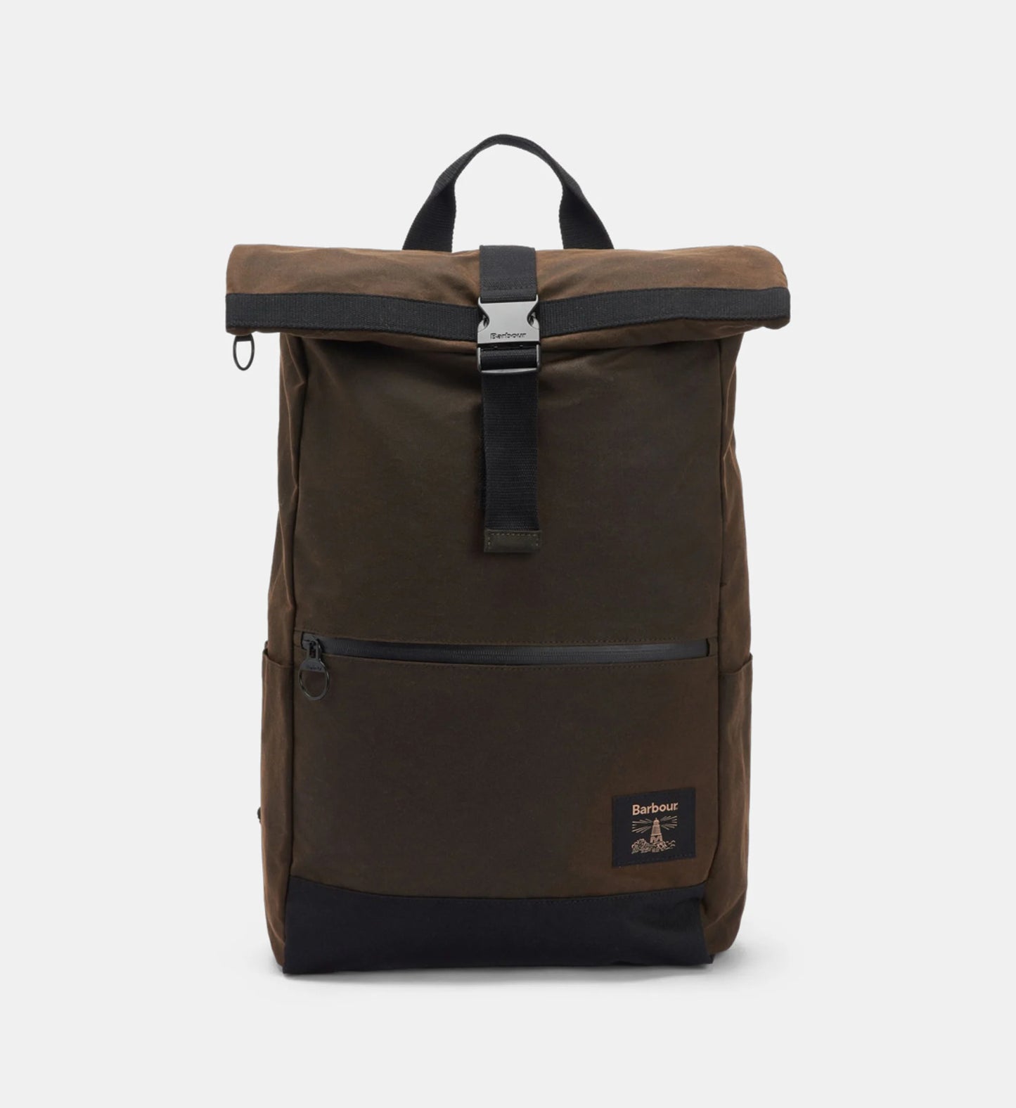 BARBOUR -  Field Wax Jacket Fold Over Backpack Olive/Black