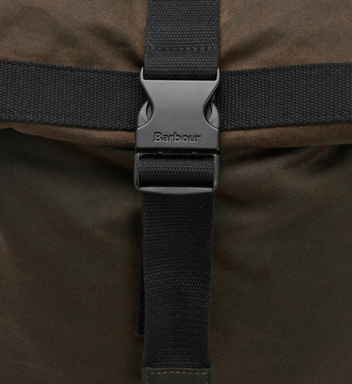 BARBOUR -  Field Wax Jacket Fold Over Backpack Olive/Black