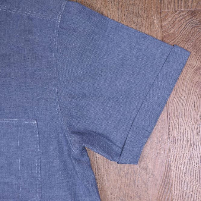 PIKE BROTHERS 1937 ROAMER SHIRT SHORT SLEEVE BLUE CHAMBREY