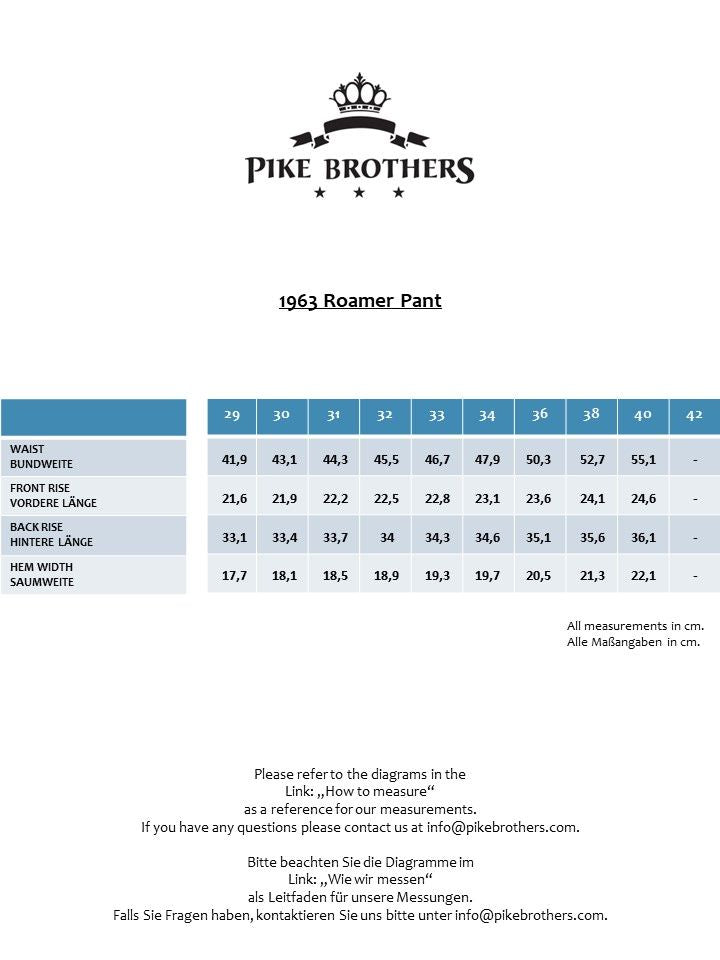 PIKE BROTHERS 1963 ROAMER PANT 21Oz