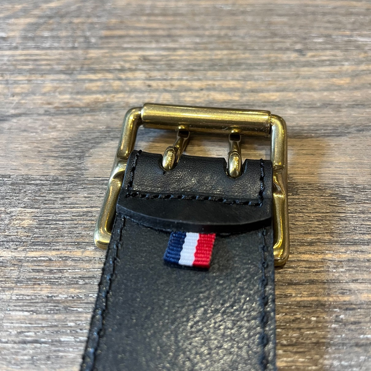 ATELIER BOWER CUIR VACHETTE BOUCLE DOUBLE NOIR