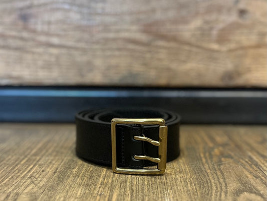 ATELIER BOWER CUIR VACHETTE BOUCLE DOUBLE NOIR