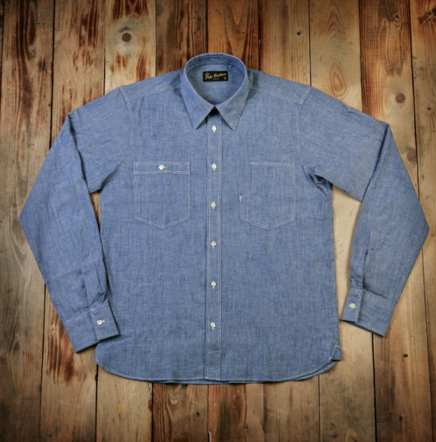 PIKE BROTHERS 1937 ROAMER SHIRT BLUE CHAMBREY