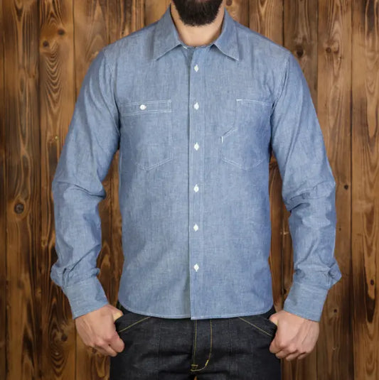 PIKE BROTHERS 1937 ROAMER SHIRT BLUE CHAMBREY